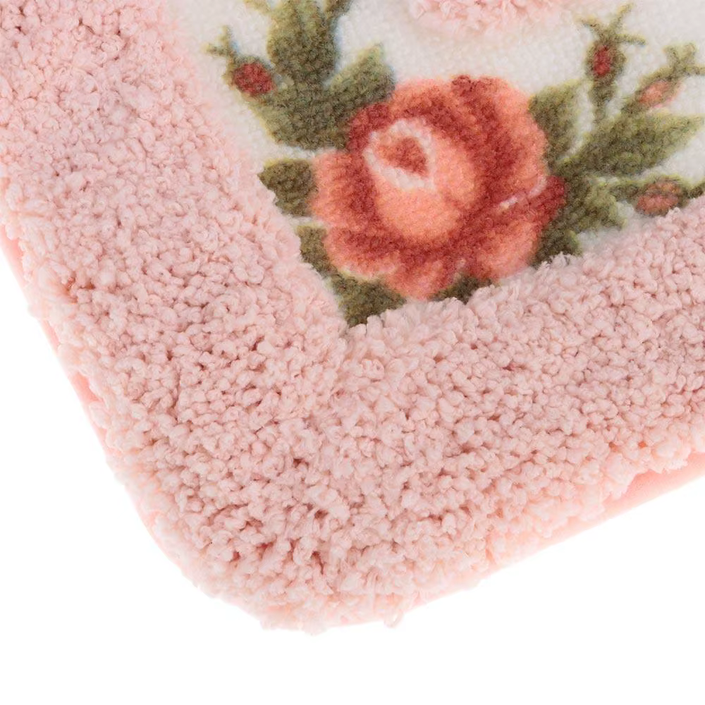 1 pièces nouveau tapis rose en microfibre 16*24 pouces