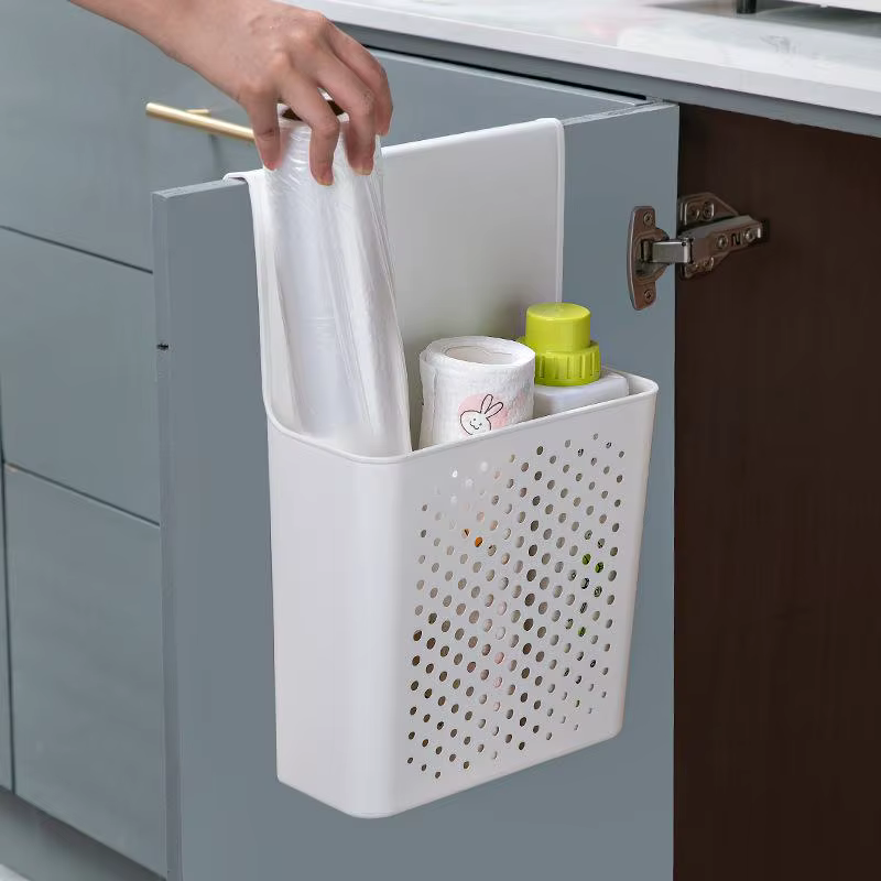 ㈅ Étagère et boîte de rangement intérieures pour porte d'armoire de cuisine, crochet de suspension derrière la porte, paniers pour porte d'armoire de cuisine