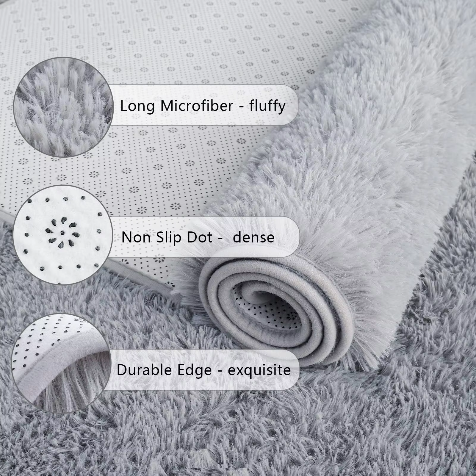 VIKAMA – tapis de chevet Simple de couleur unie