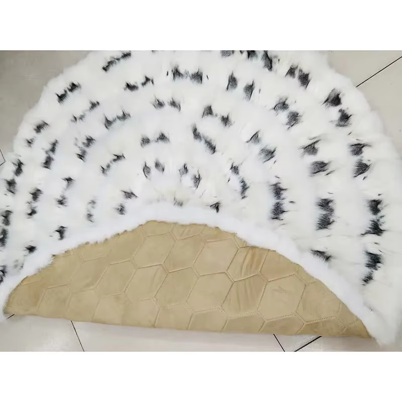 MS.Softex-Tapis en fourrure de renard naturel OEM