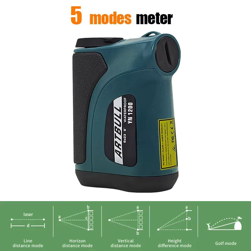 Télémètre Laser chasse en plein air 1200M 650M télémètre de Golf avec verrouillage du drapeau pente réglable télémètre monoculaire