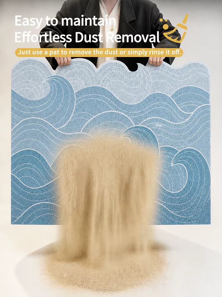 Tapis d'entrée Durable avec conception de montagne/vages