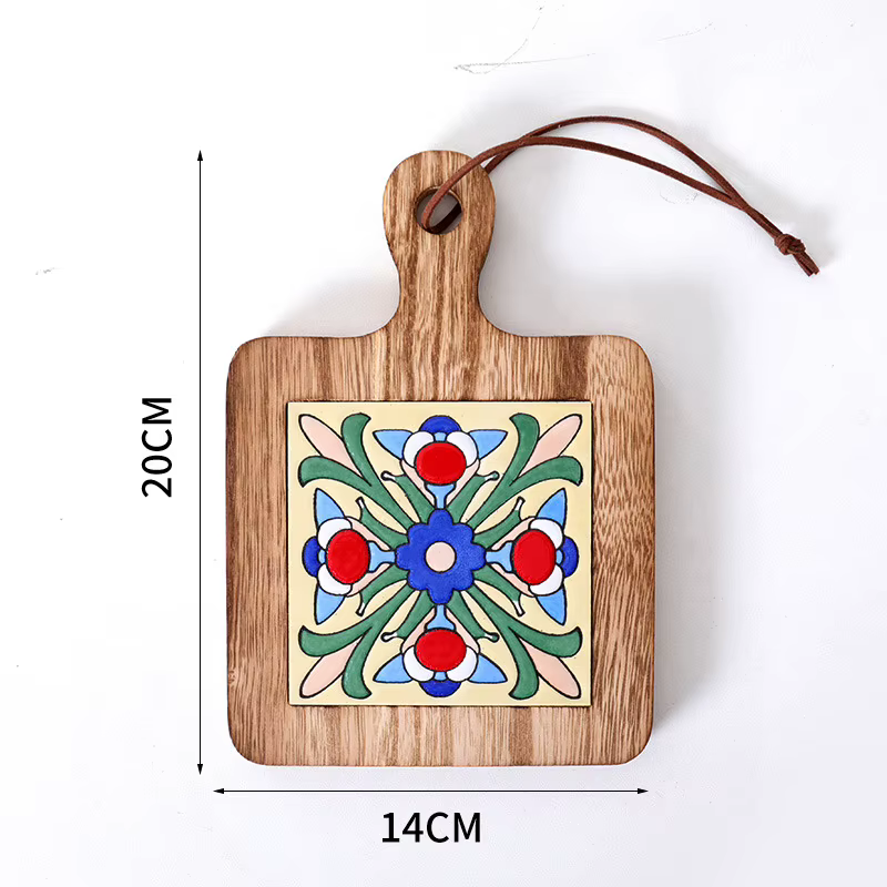 Tapis isolant Vintage, Pot de brique de fleur