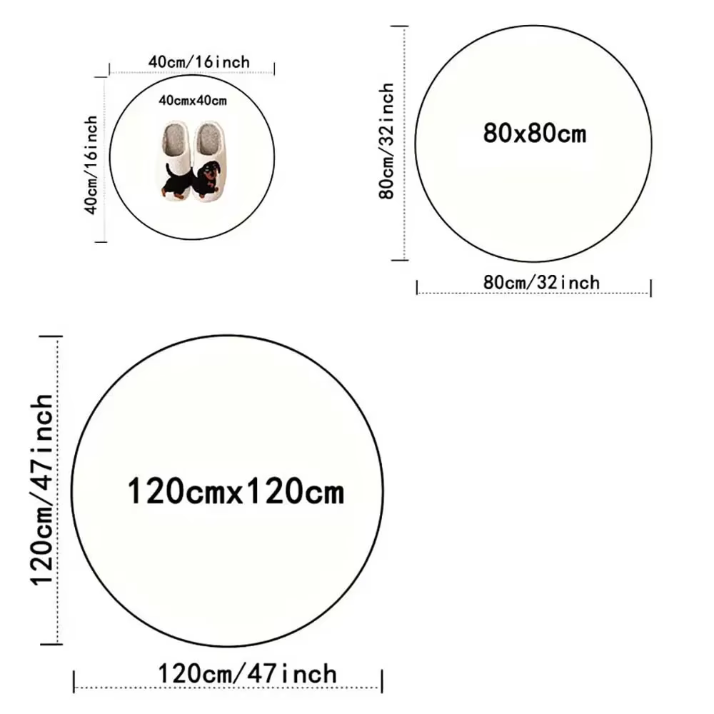 Tapis rond bohème antidérapant
