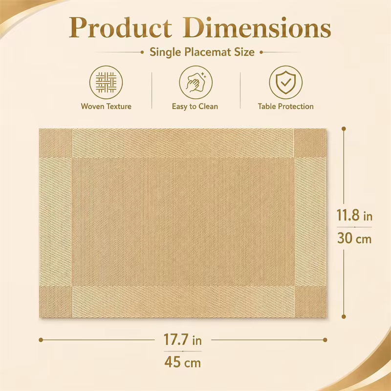 2//6PCS Tapis de table résistant à la chaleur et antidérapant