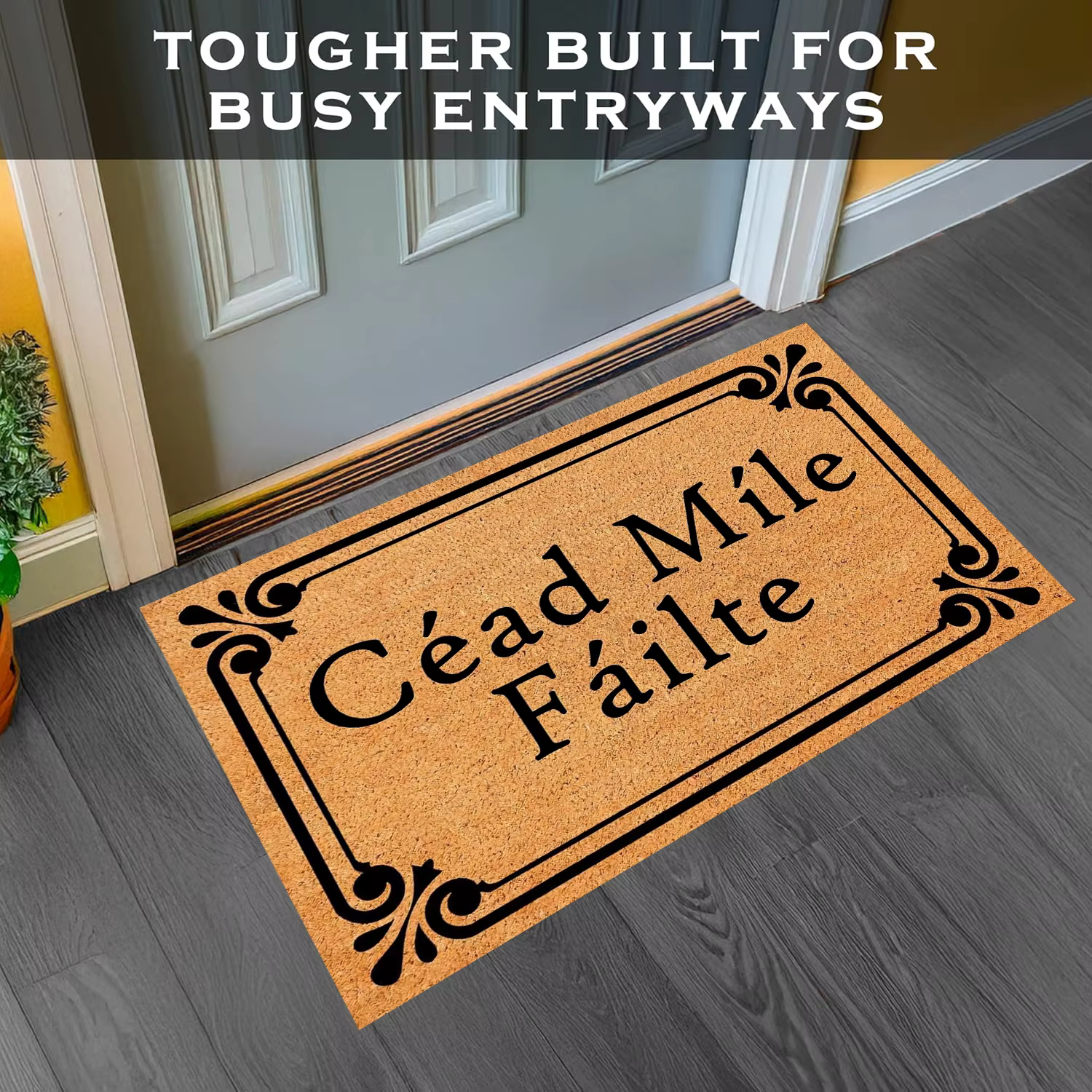 Céad Misle Failailte paillasson irlandais extérieur antidérapant cuisine tapis de sol Garage bienvenue porte