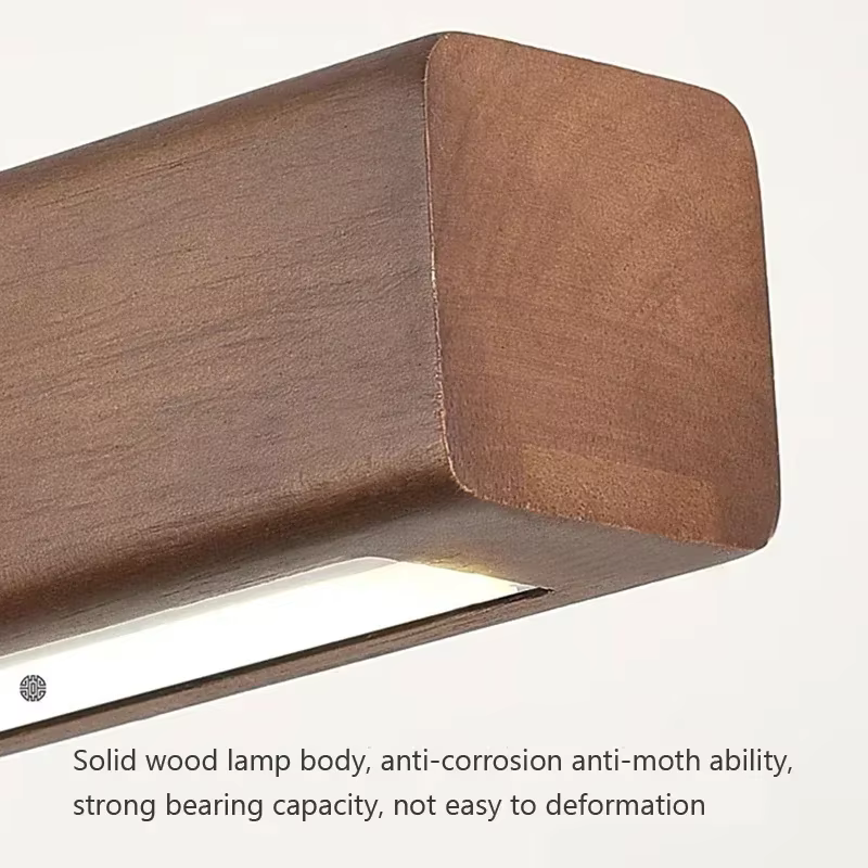 Lampe LED suspendue en bois au design nordique