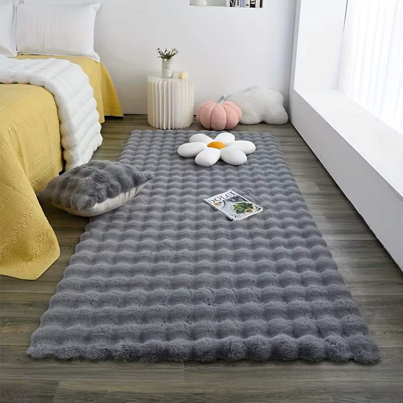 Tapis en fourrure de lapin