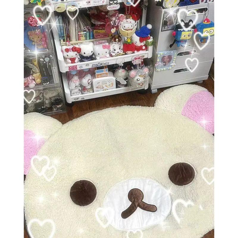 VIKAMA Tapis en forme d'ours Rilakkuma