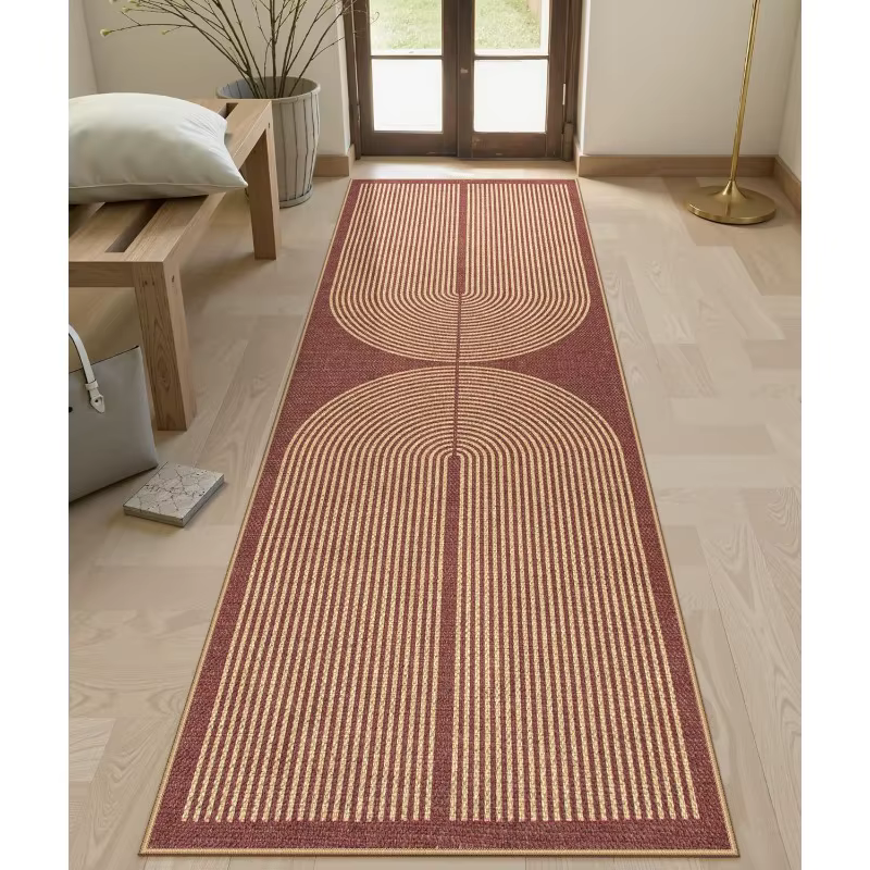 Tapis de chemin d'art à géométrie moderne