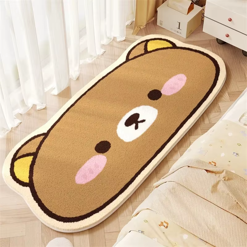 Tapis long en peluche Kawaii Rilakkuma