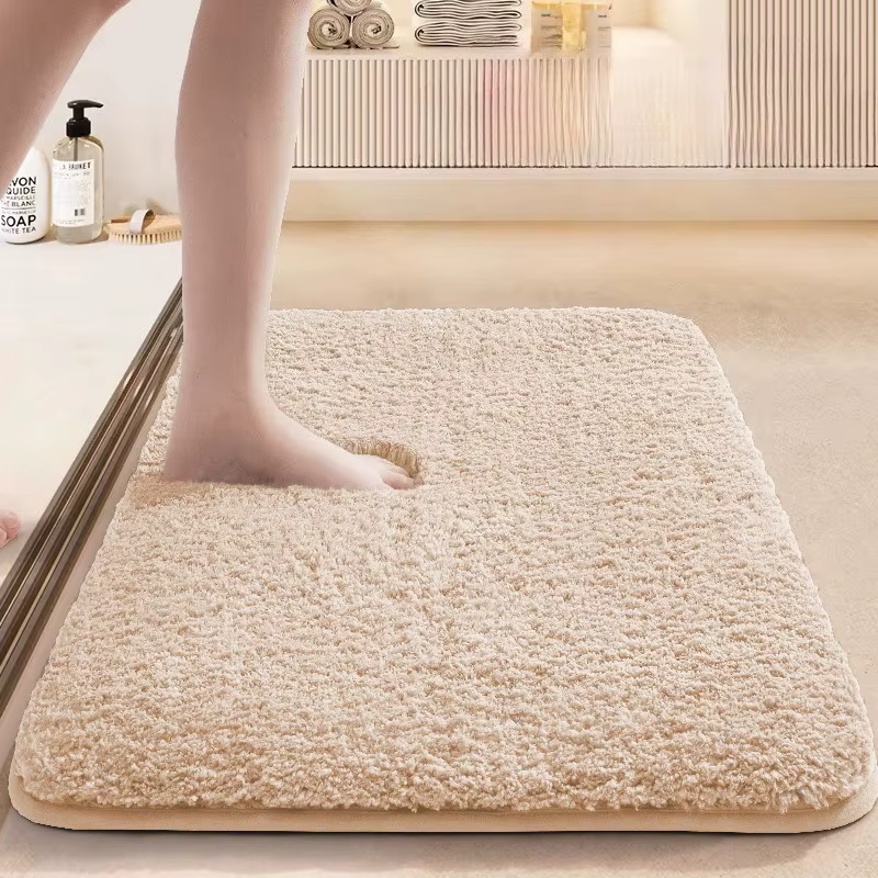 Tapis absorbant de salle de bain-tapis de sol antidérapant pour entrée de toilette