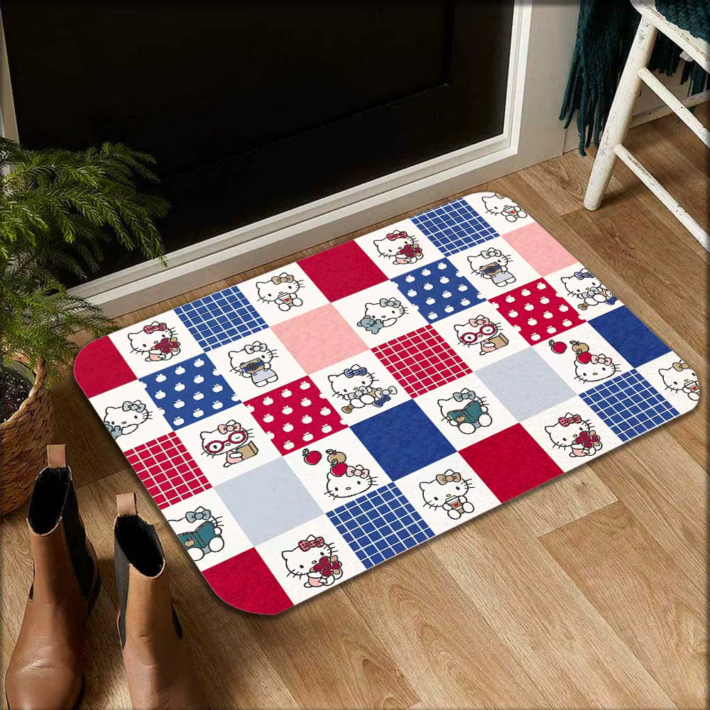 Tapis de dessin animé Kawaii Kitty dans le salon
