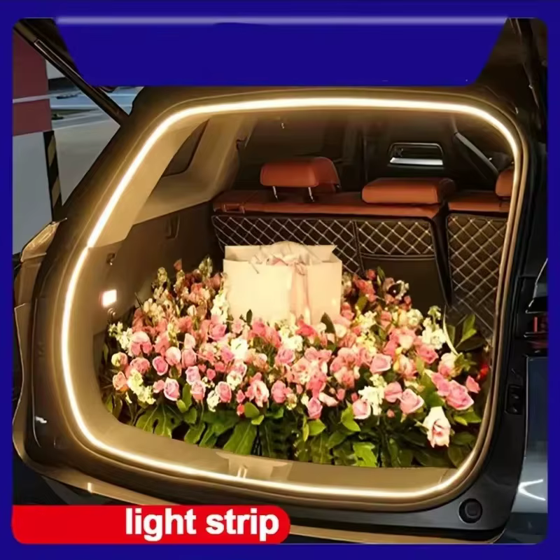 Éclairage de coffre de voiture haute luminosité, lumière ambiante, décoration intérieure, câblage LED, détection automatique gratuite, bande lumineuse pour hayon
