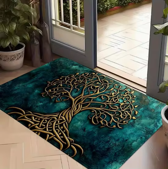 Tapis d'entrée antidérapant Celtic Tree of Life