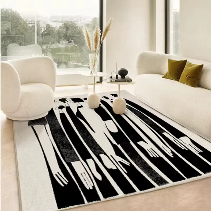 Tapis de salon minimaliste moderne