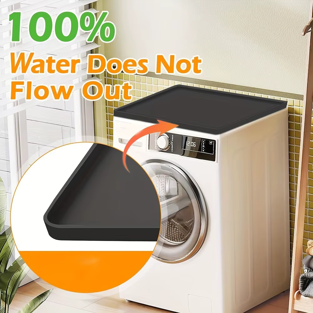 Tapis antidérapant et imperméable pour machine à laver et organisateur de détergent – 1 pièce
