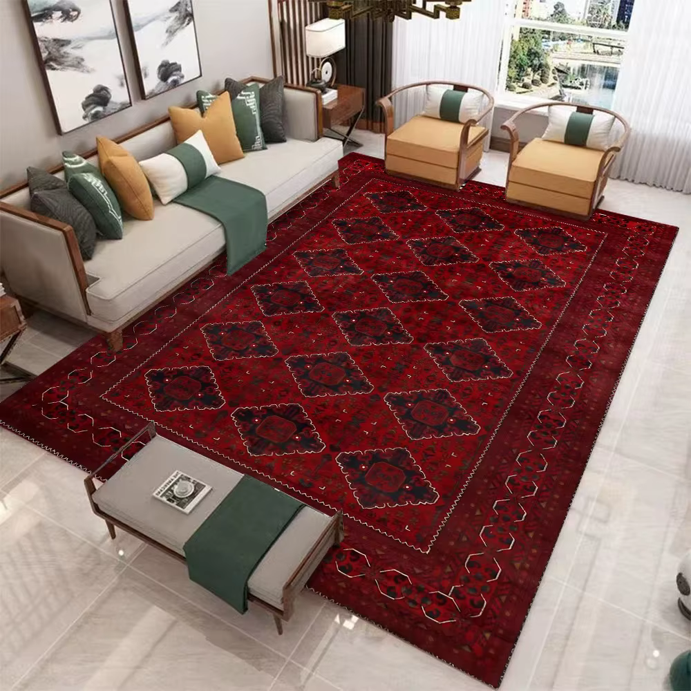 Collection de tapis persan Vintage avec défilement Floral de diamant géométrique