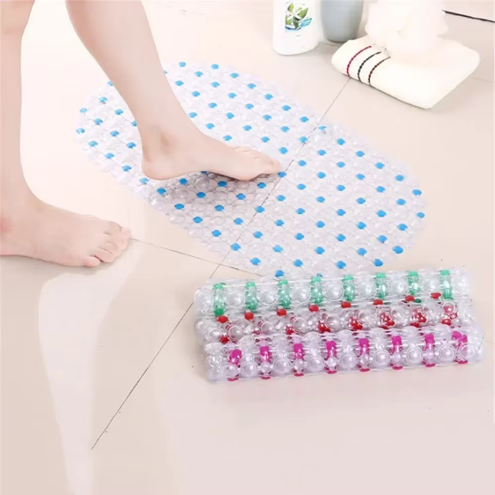 Tapis de bain antidérapant en PVC avec ventouse