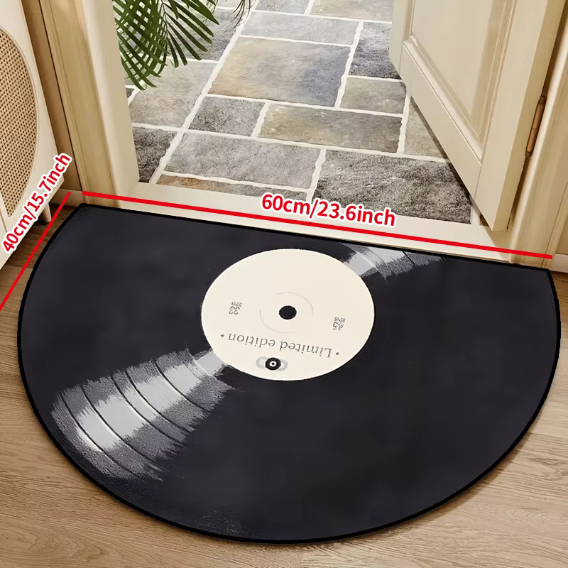 Tapis en forme de disque vinyle demi-cercle VIKAMA