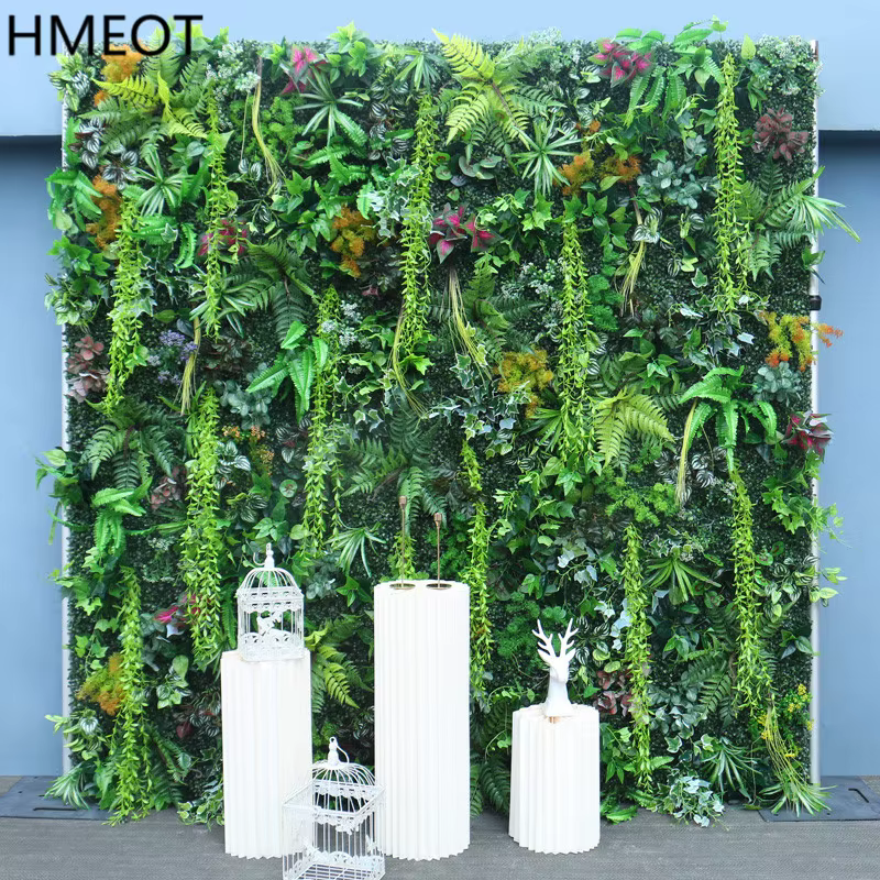 5D plantes vertes gazon mur enroulable tissu