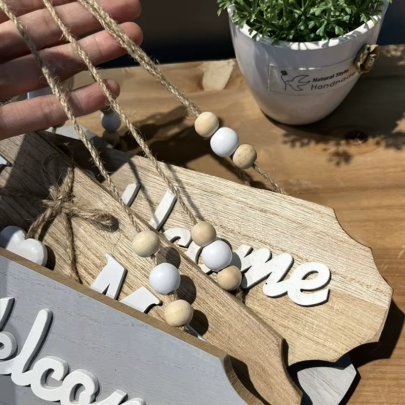 Bienvenue à la maison – Décoration murale en bois – Marque Bow Listing