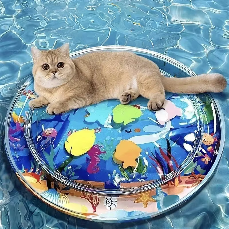 Tapis gonflable rempli d'eau pour animaux de compagnie