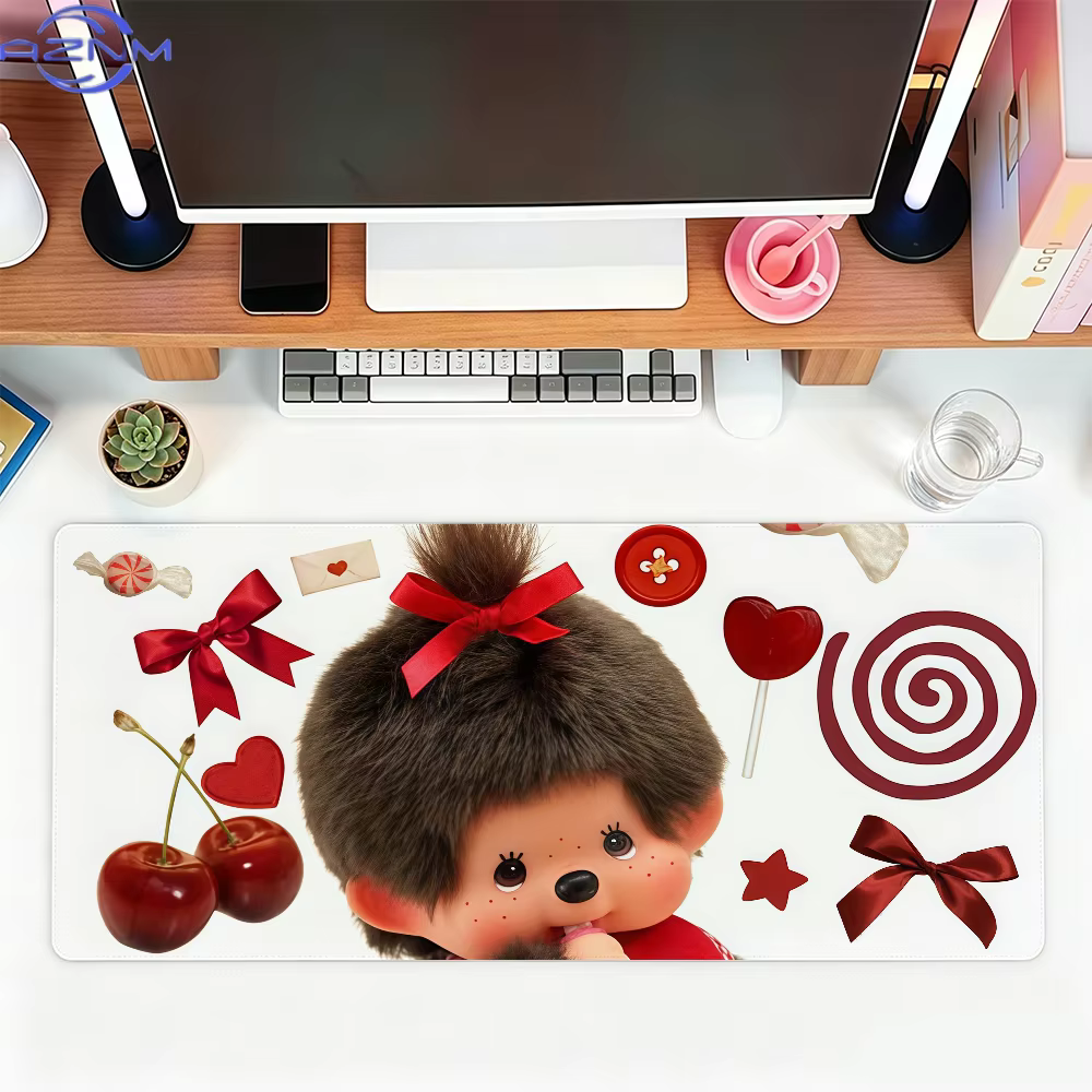 Tapis de souris M-Mon-chhi-chiES pour le bureau, les jeux et les claviers, antidérapant, grand format, imperméable