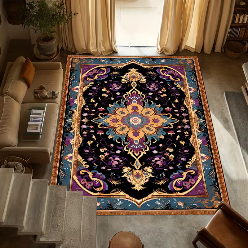 Tapis de salon de style persan traditionnel
