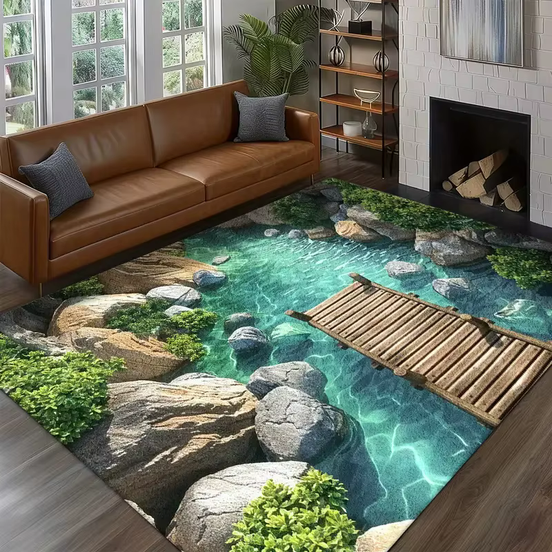 Tapis 3D pour salon, chambre d'enfant