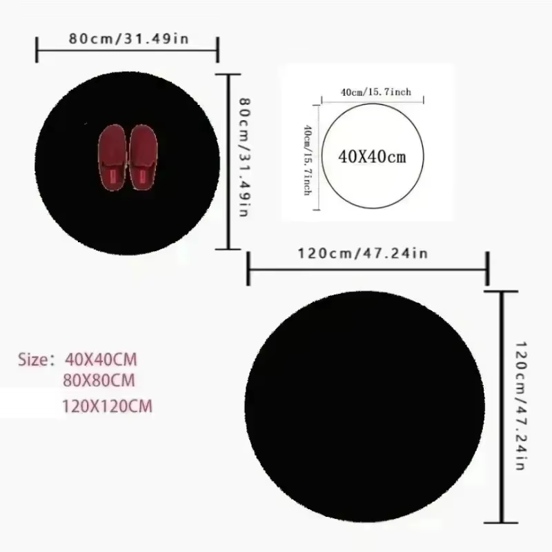 Tapis rond imprimé lune