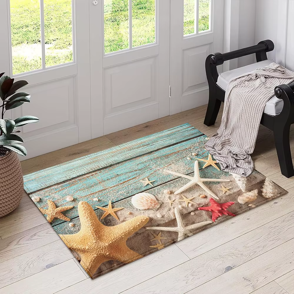 2D Plat - 1 pièce 1. Tapis de porte à motif pierre