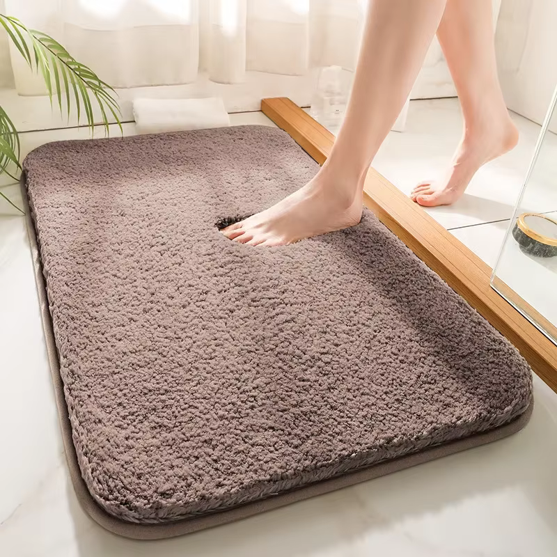 Tapis de bain en Fiber de peluche Super épais