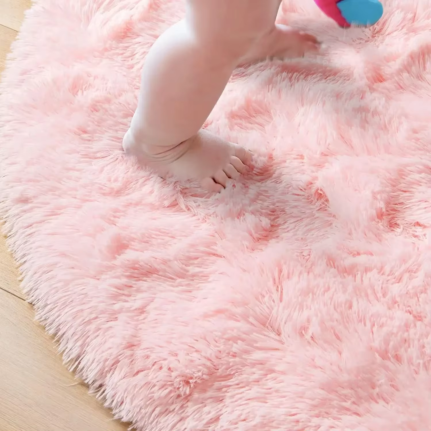 Tapis rond en peluche Super doux