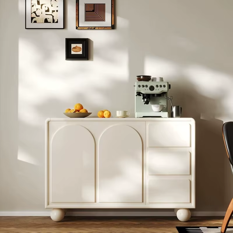 Meubles de rangement français de luxe, armoires murales d'angle de cuisine, meubles en bois pour la maison, meubles de style Mid-Century