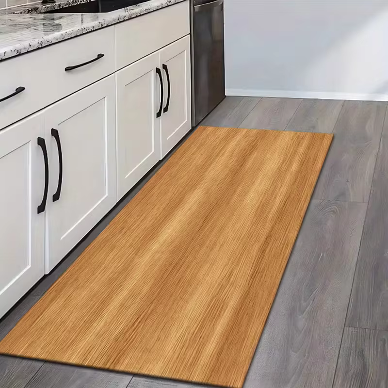 Tapis de couloir rustique à motif bois