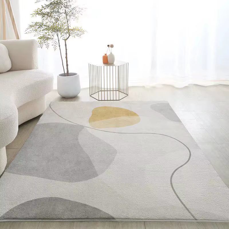Tapis de Sol en Peluche Blanc Doux et Confortable