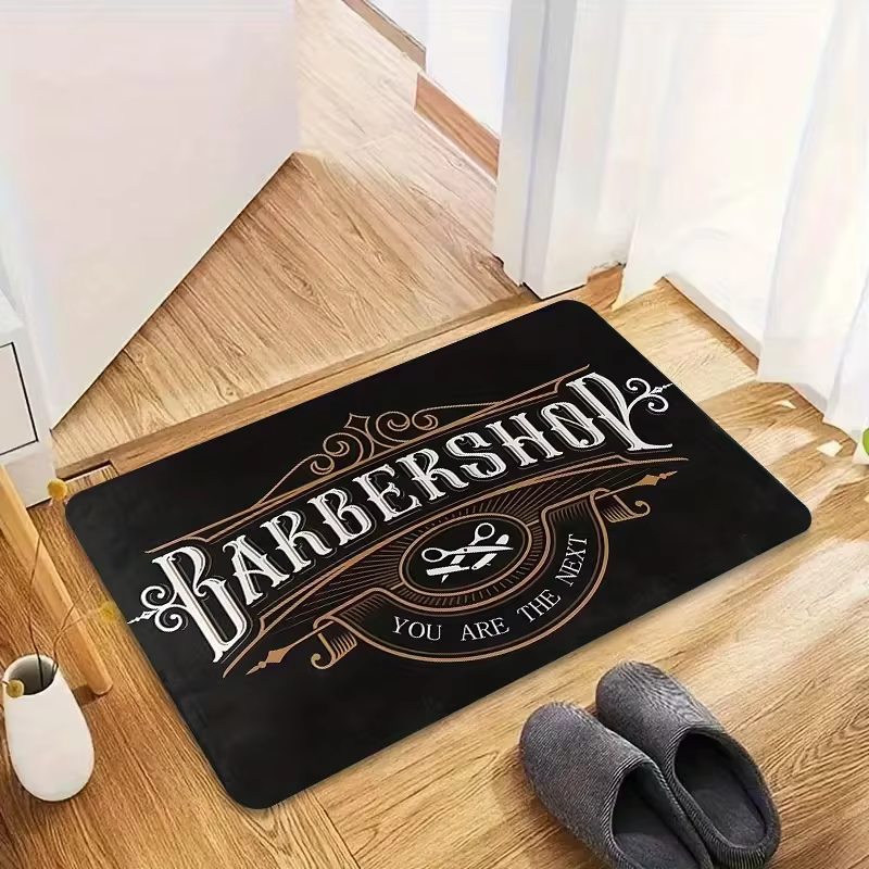 Tapis de bienvenue vintage pour salon de coiffure