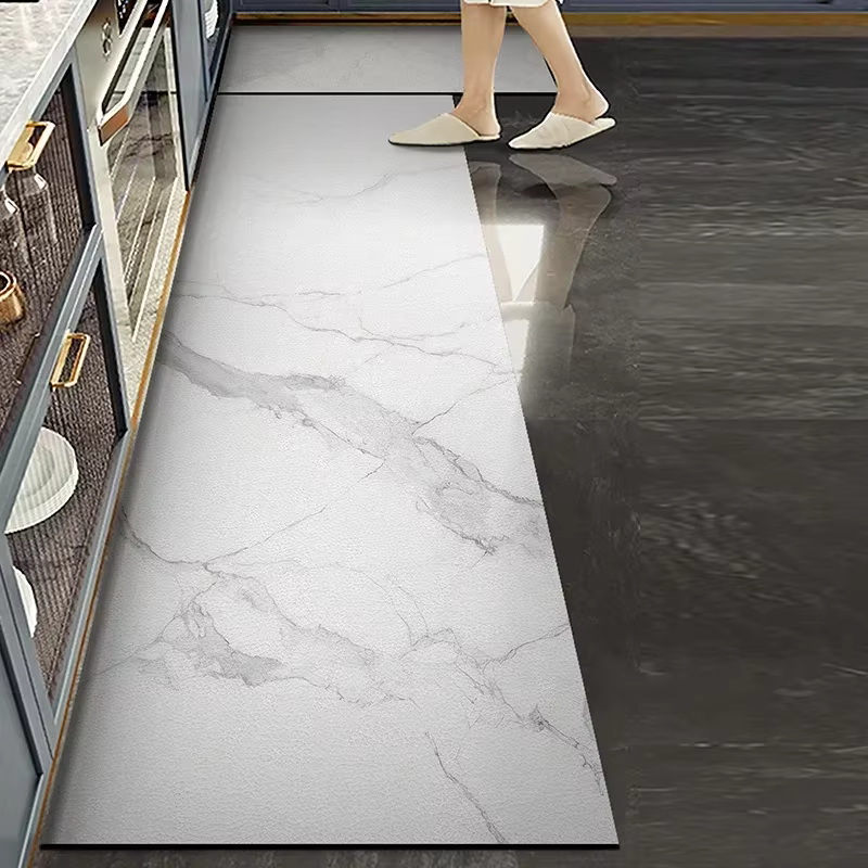 Tapis De Cuisine motif marbre