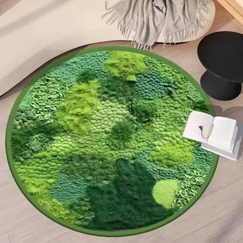 Tapis rond en Imitation cachemire