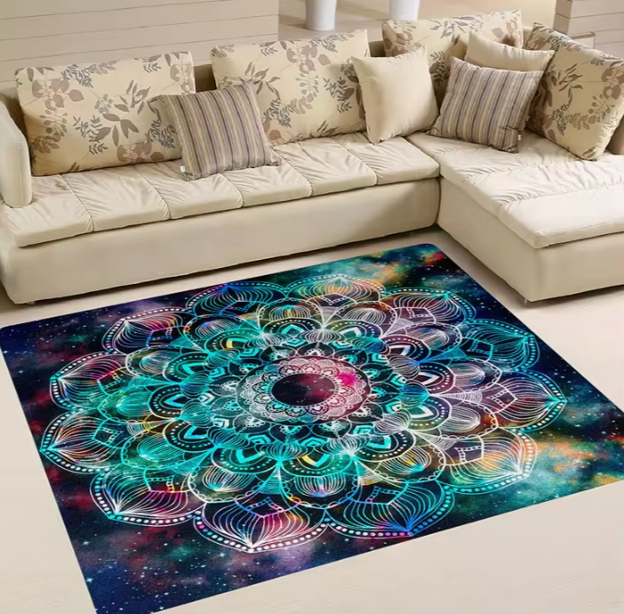 Tapis de sol de style bohème pour salon