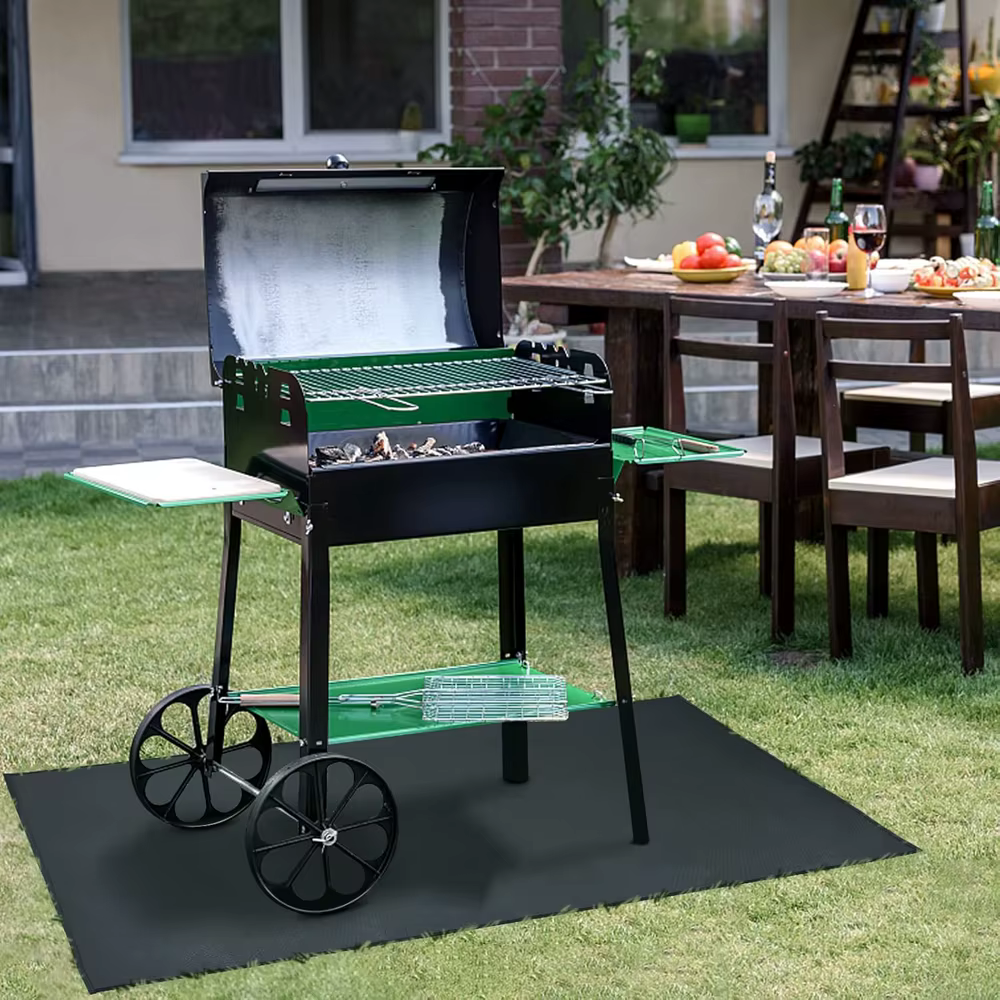 Tapis ignifuge pour barbecue extérieur