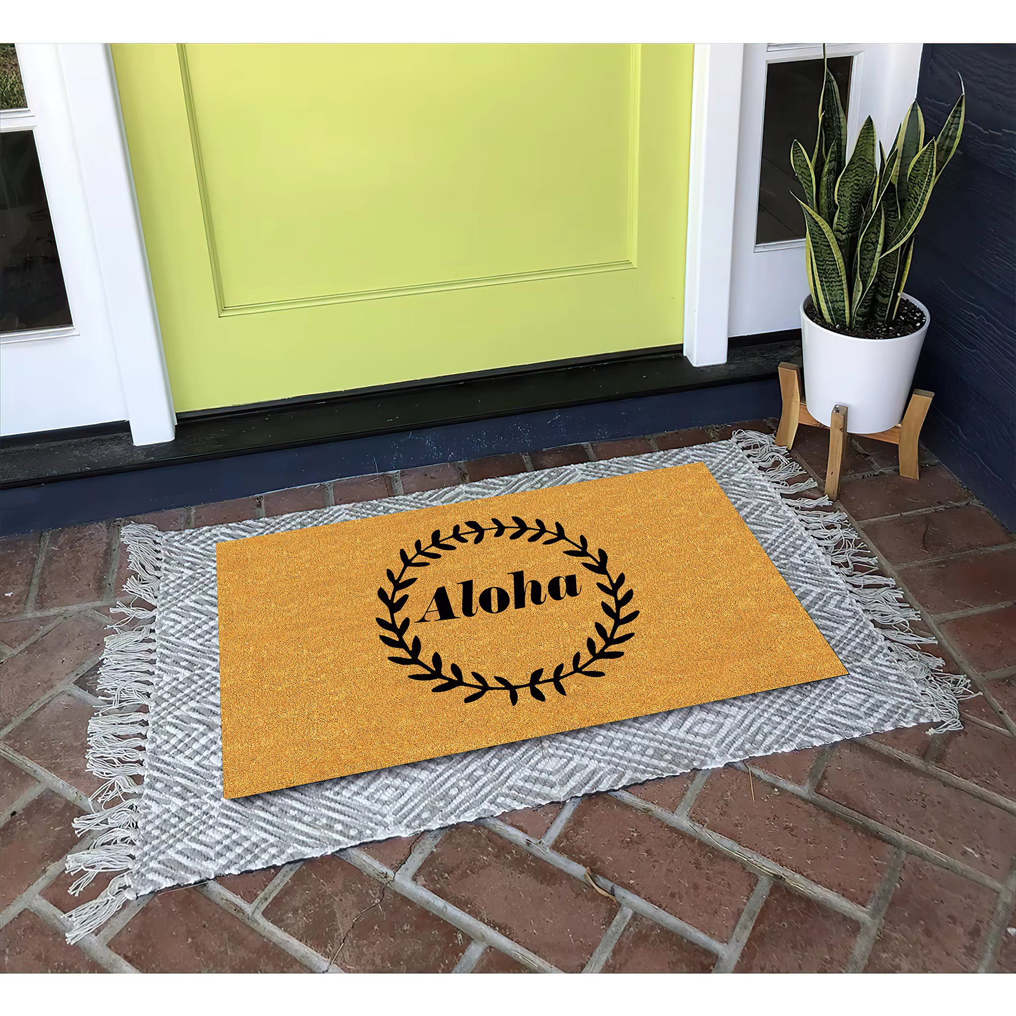 Aloha paillasson antidérapant support en caoutchouc entrée extérieure tapis de sol