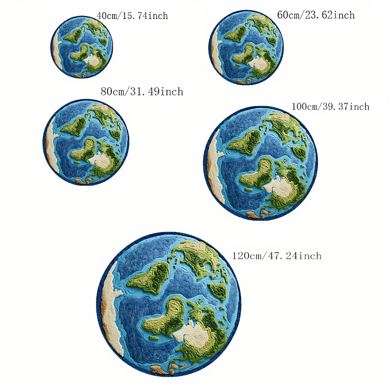 VIKAMA Earth Design Tapis rond doux