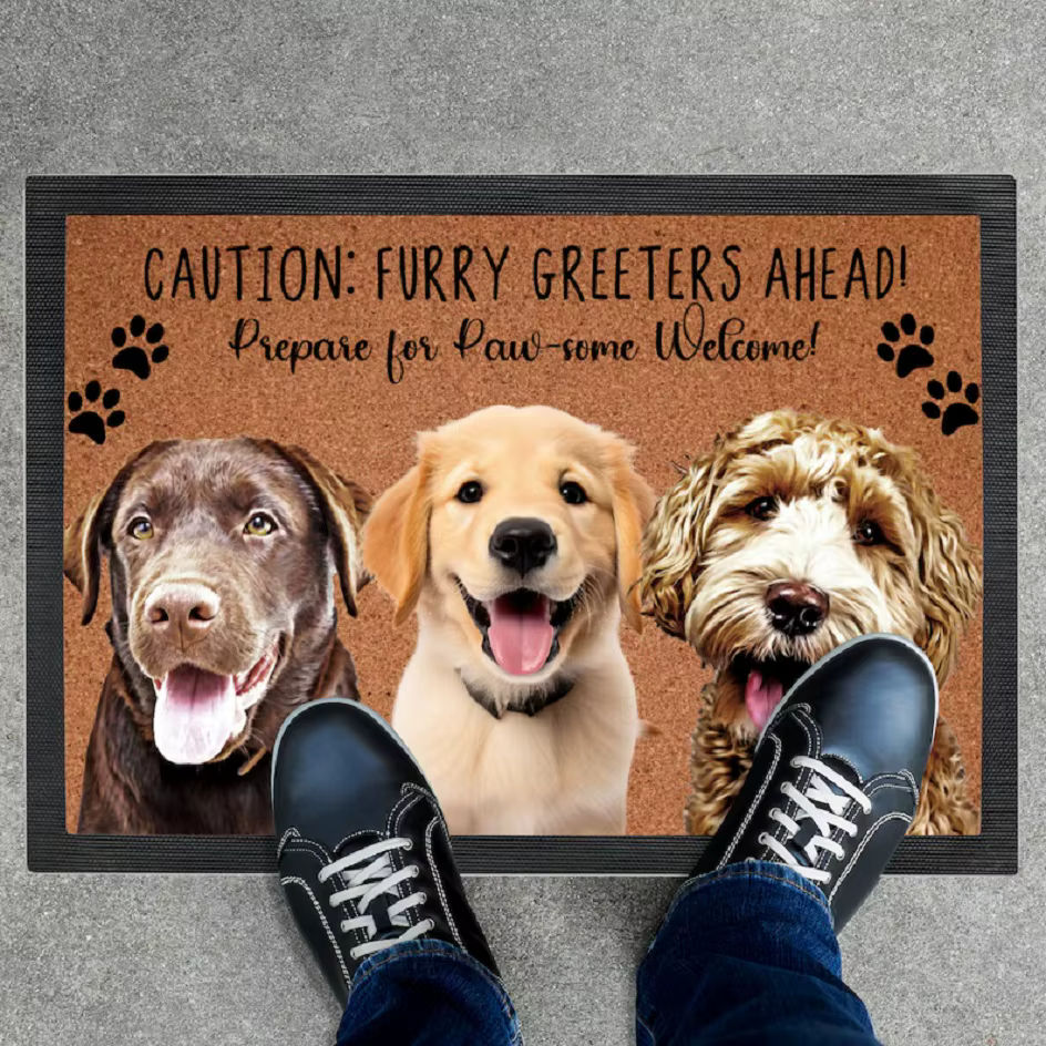 Tapis de bienvenue personnalisé pour chiens
