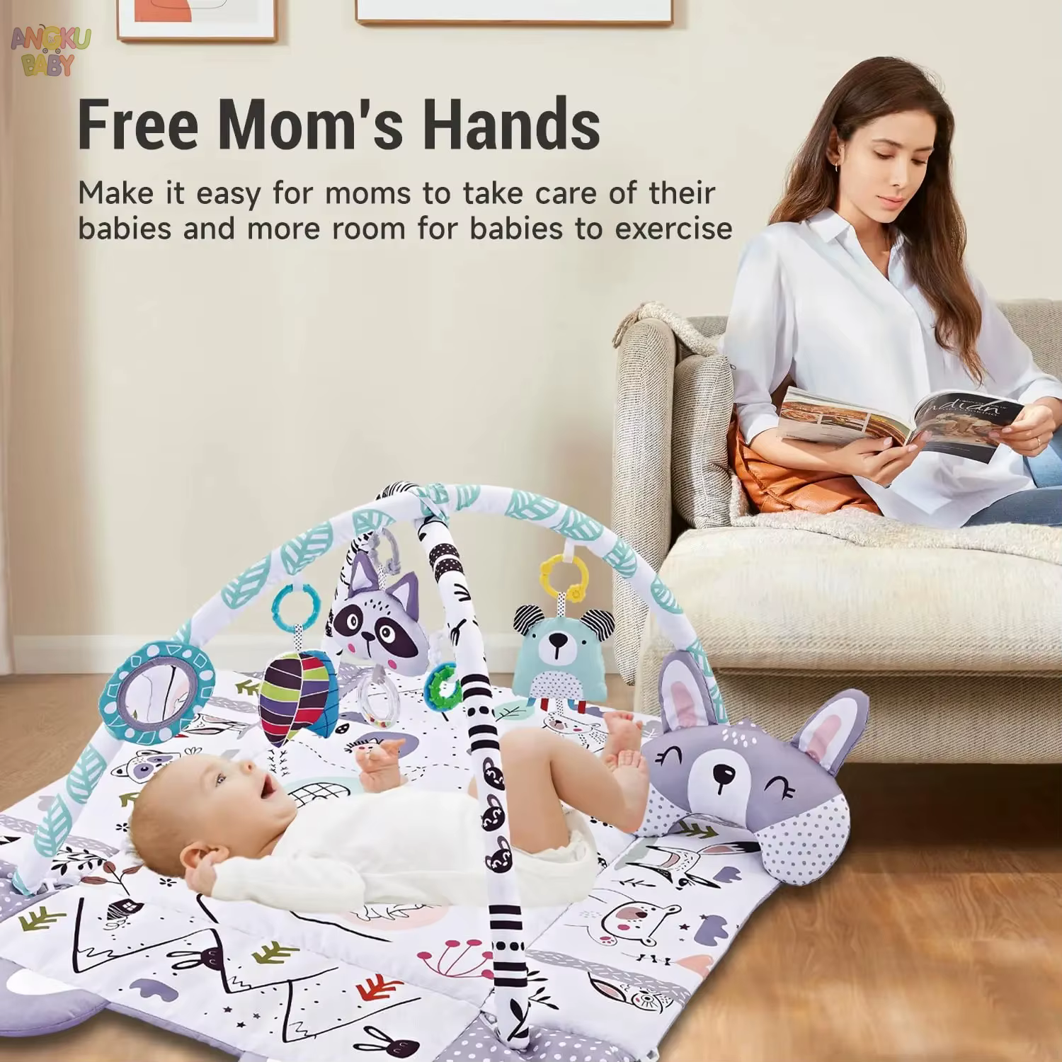 Tapis d'éveil 4 en 1 pour bébé