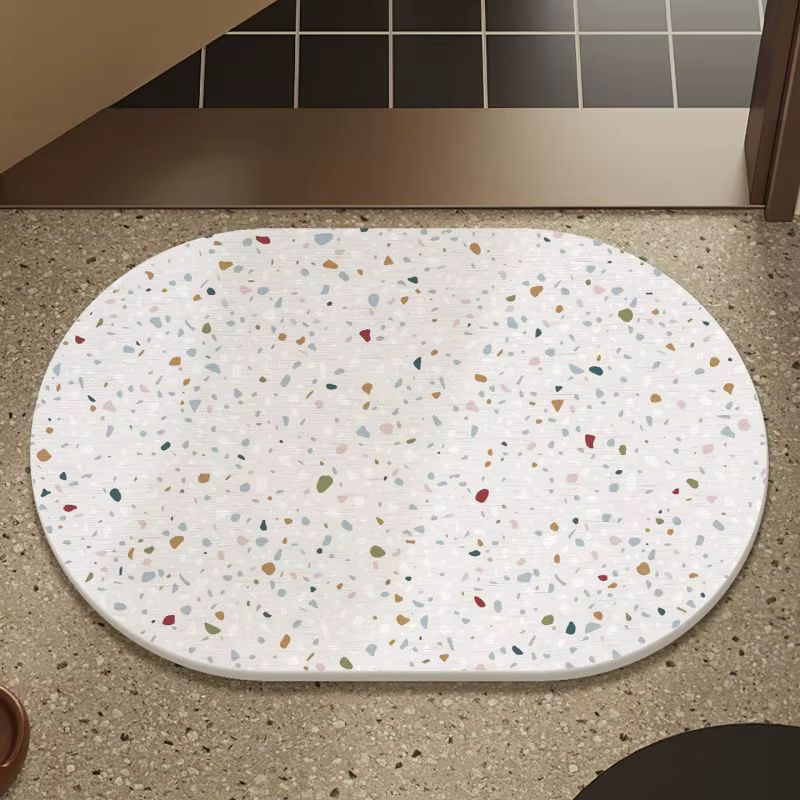 Tapis d'entrée VIKAMA en terrazzo moucheté moderne