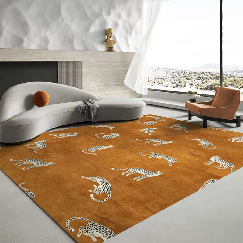 Tapis de salon en peluche de luxe léger