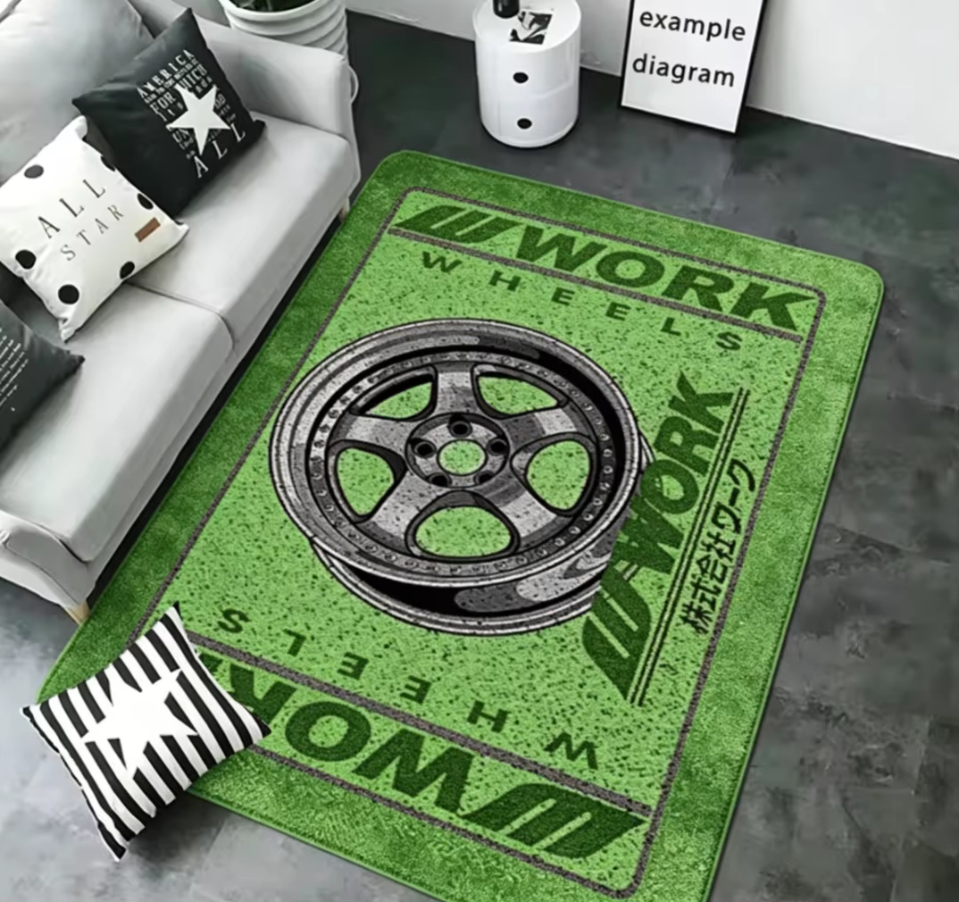 Tapis d'entrée Work Wheel Hub - Tapis antidérapant pour chambre