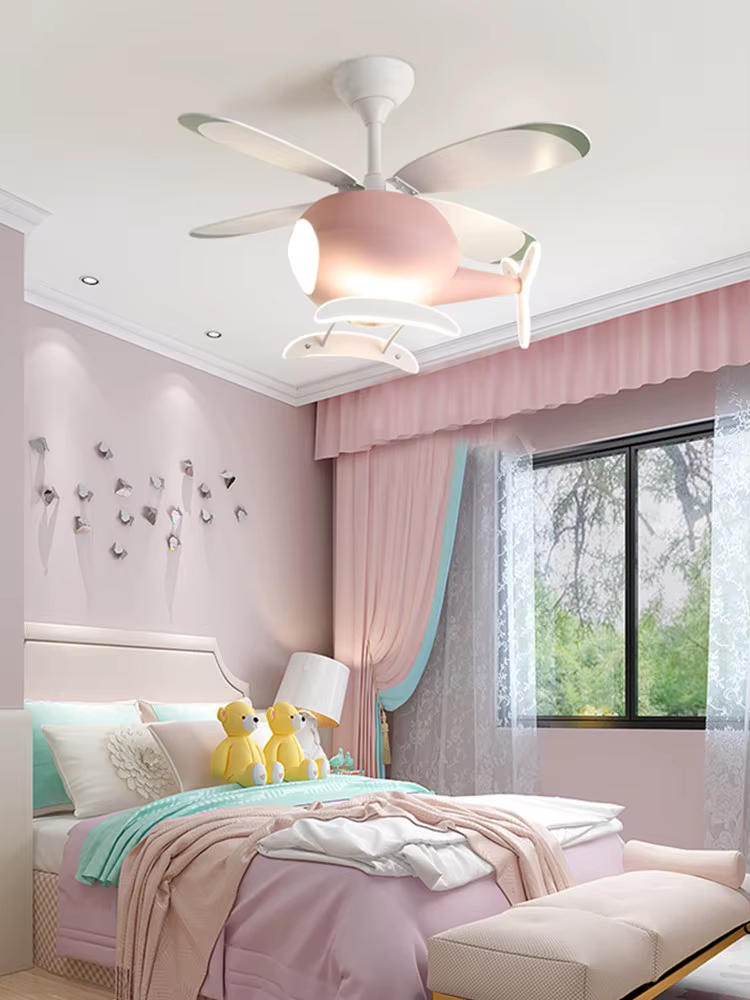 Ventilateur de plafond pour chambre d'enfant, lampe LED de protection des yeux, éclairage de chambre, 110V~220V